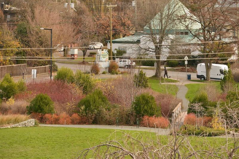 Parks views from balcony. 