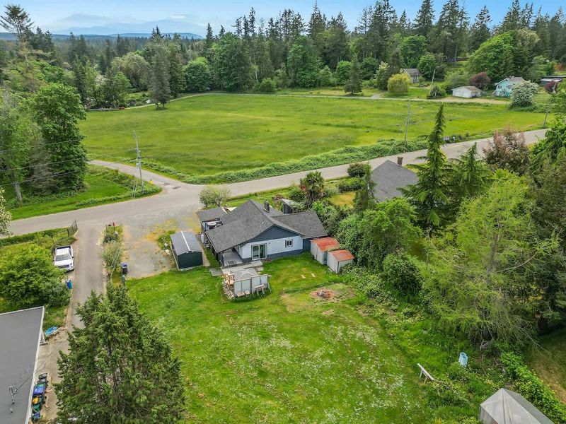 Drone aerial photo of the cottage.