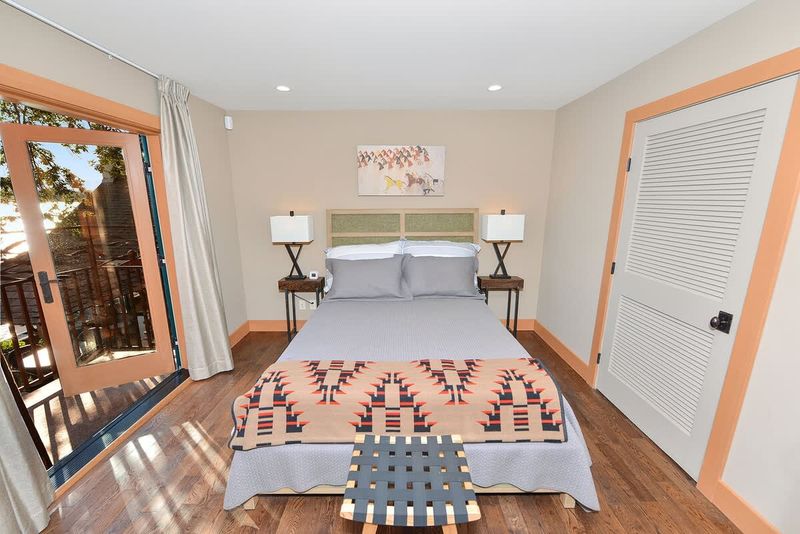 Primary bedroom with views.