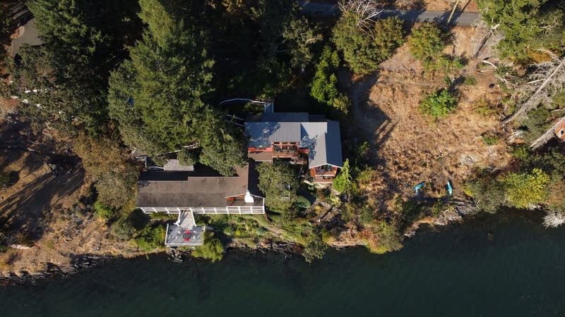 Flyover view of the tree house suites property.