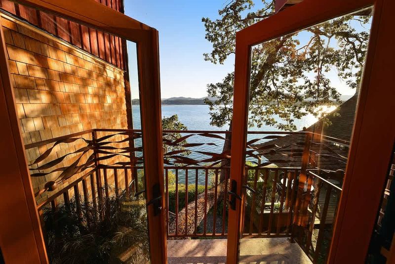 Private balcony off the primary bedroom.