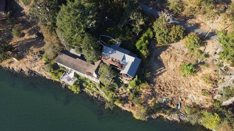 Sky view of the Tree House Suites Cowichan Bay.