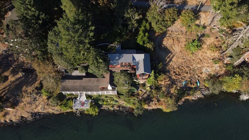 Sky view of the Tree House Suites Cowichan Bay.