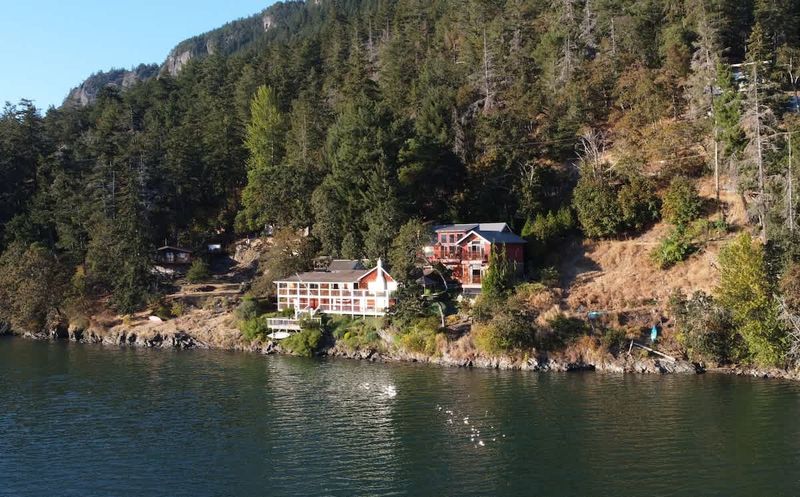 Sky view of the Tree House Suites Cowichan Bay.