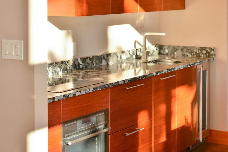 Modern European styled kitchen.