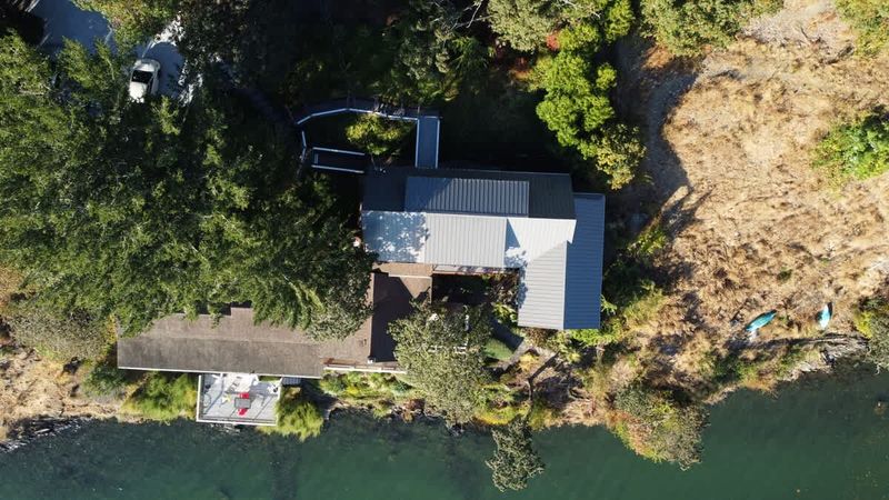 Sky view of the Tree House Suites Cowichan Bay.