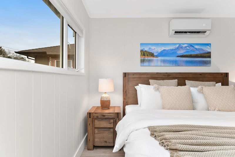 Primary bedroom with king bed.