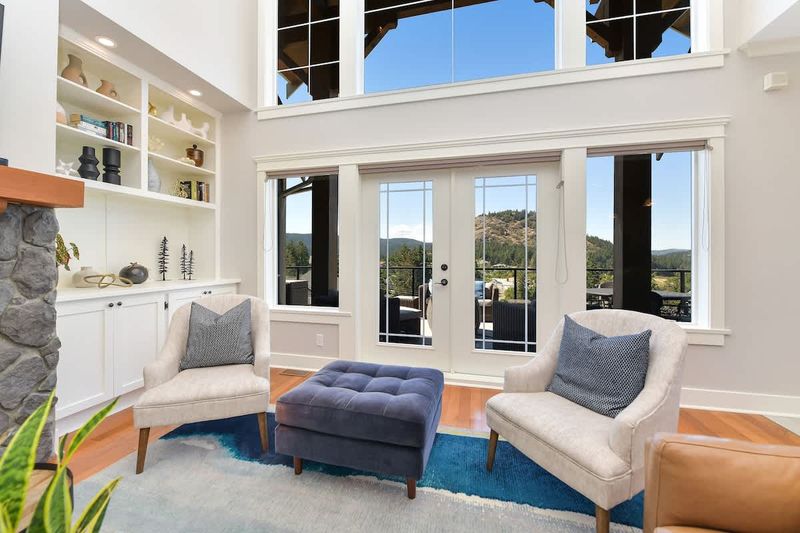 Open plan living room with spectacular views on the main floor.