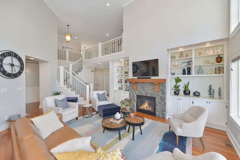 Open plan living room with spectacular views on the main floor.