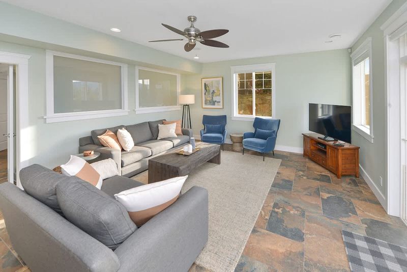 Well appointed family room on the lower floor with amazing views.