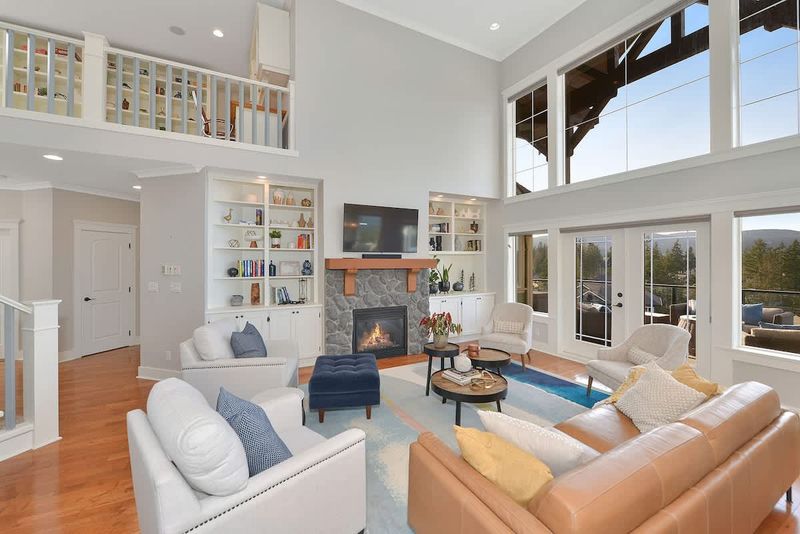 Open plan living room with spectacular views on the main floor.