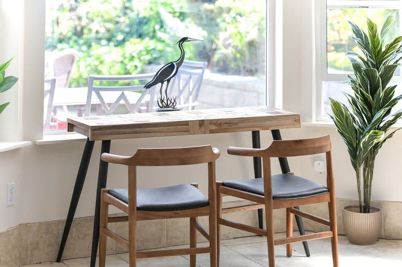 Breakfast nook with a view.