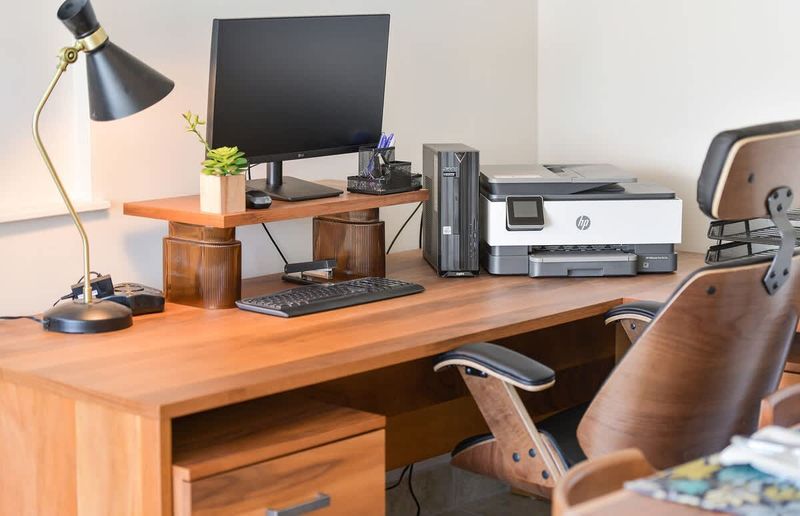 Have to work while traveling? Workspace available.