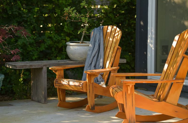 Outside the second private bedroom cottage with king bed and breakfast bar plus coffee and tea bar.