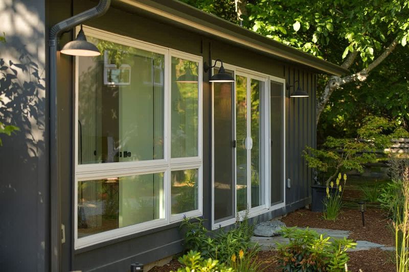 Outside the second private bedroom cottage with king bed and breakfast bar plus coffee and tea bar.