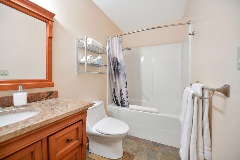 Spacious bathroom and shower