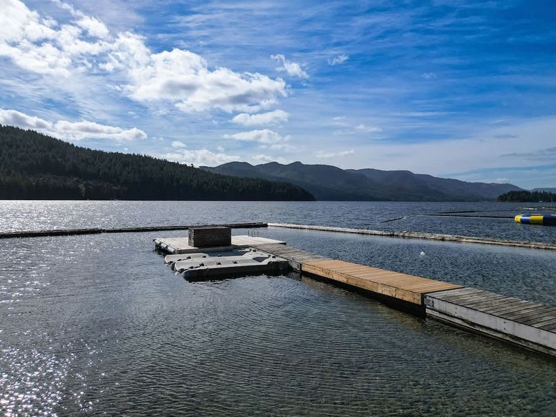Lakeside private dock.