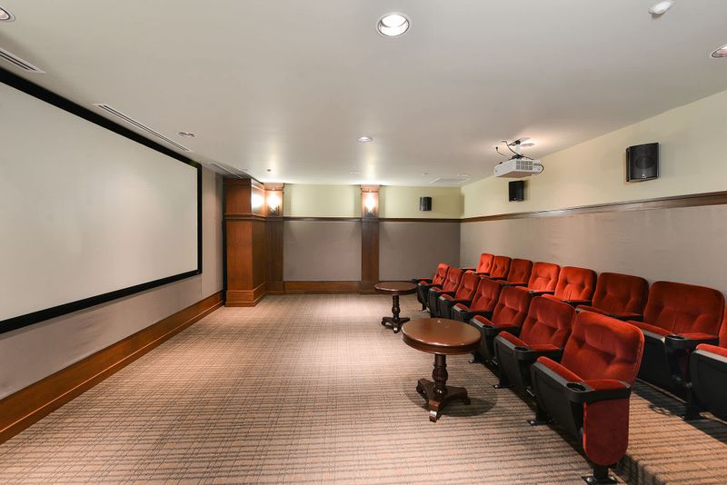 Common area theatre room for building residents.