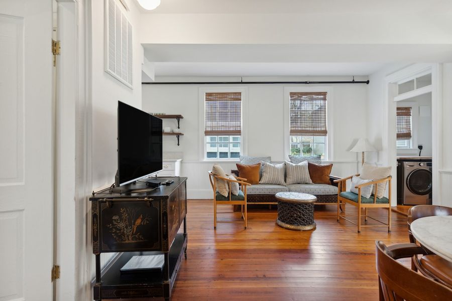 Professionally designed living room space with a Smart TV
