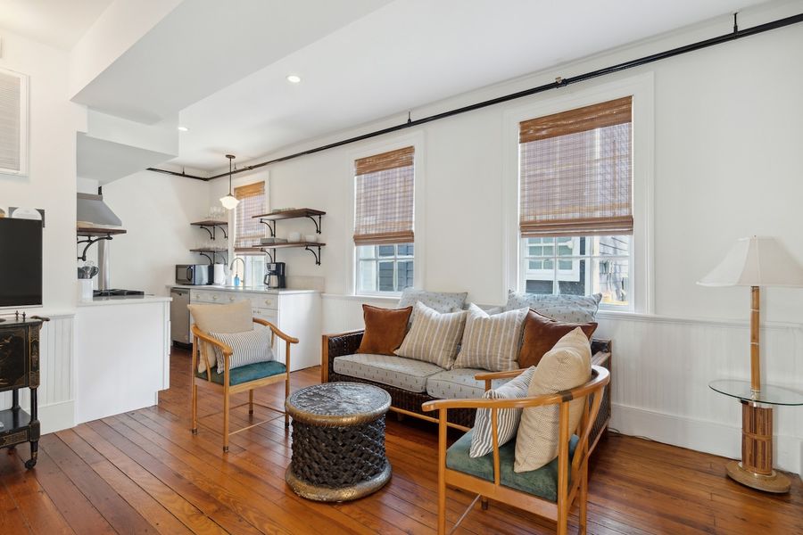 The living room allows for plenty of relaxation space for your group 
