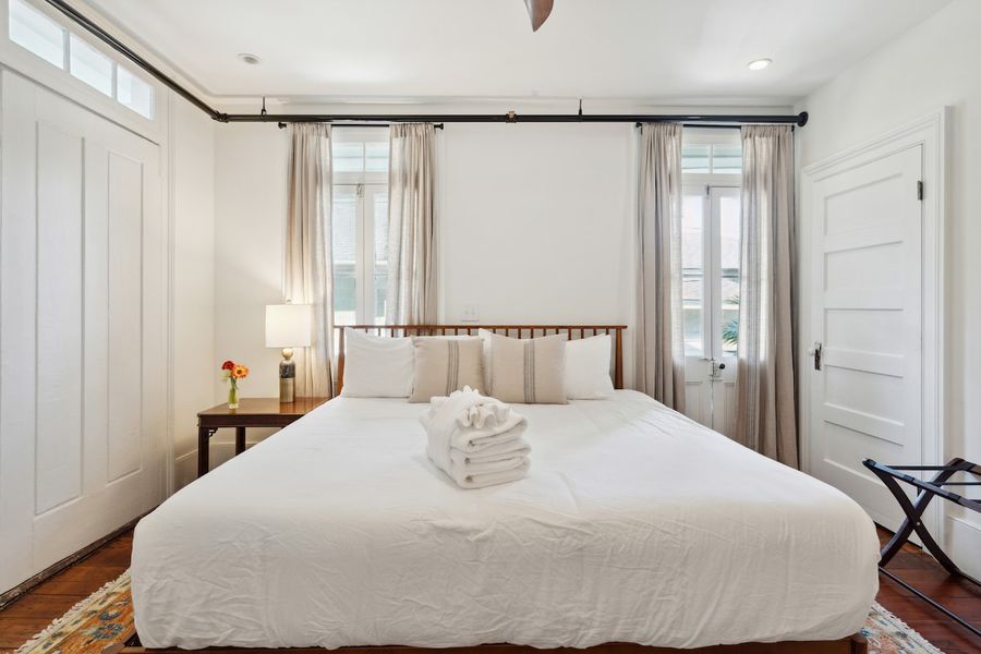 Bedroom #1: King Bed & Ceiling Fan