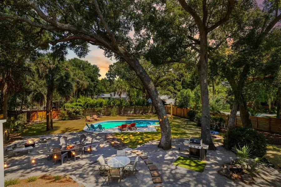 View of the private swimming pool and endless outdoor relaxing space!