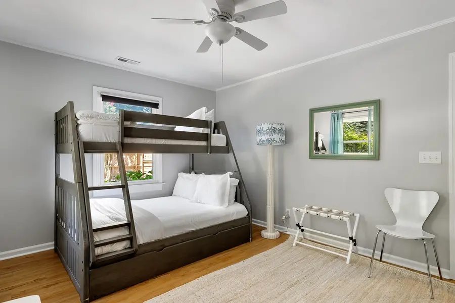 Bedroom 4: Full Bed + Twin Bed + Trundle Bed (Twin) + Ceiling Fan & TV