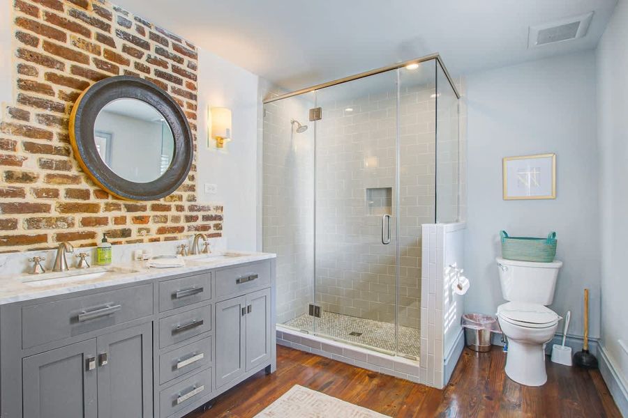 Bathroom #2: Walk In Shower with Double Vanity