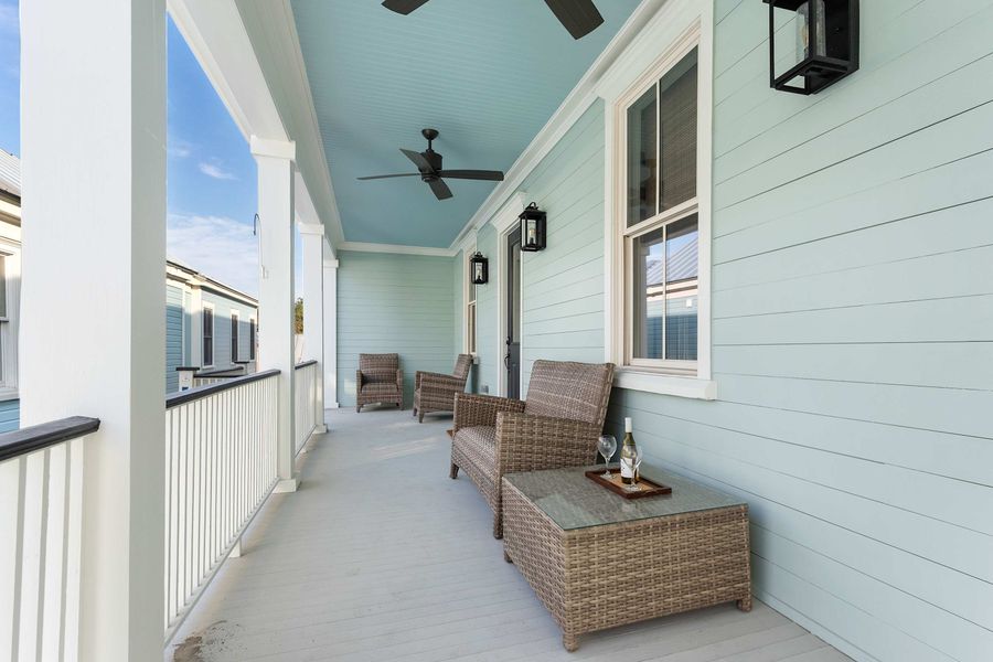 Plenty of seating on the outdoor porch! 