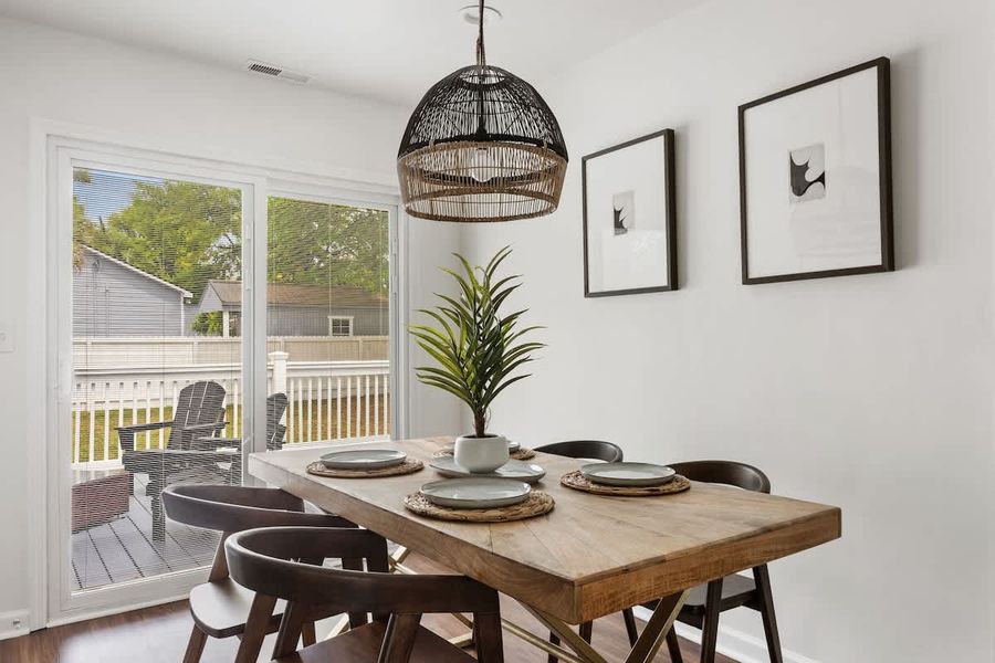 Dining table with seating
