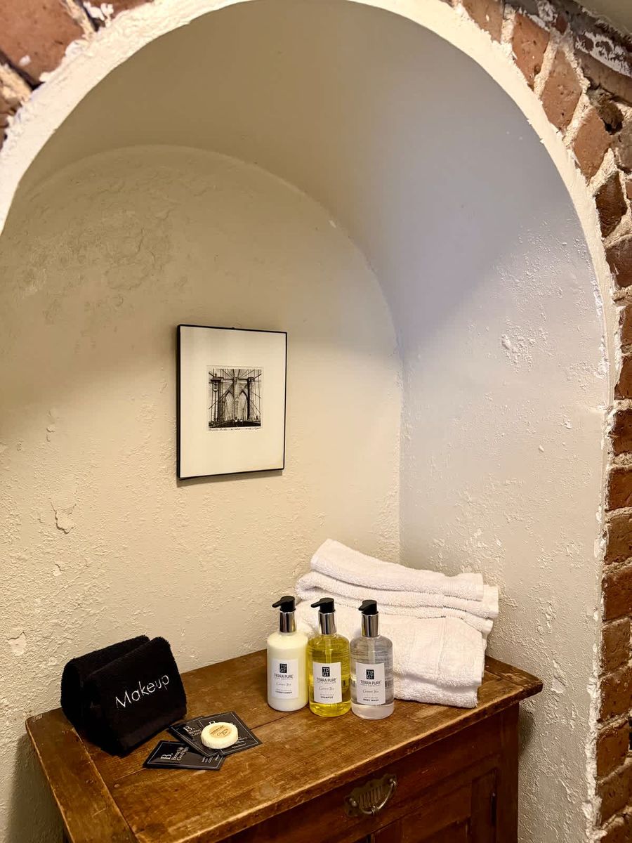 Bathroom amenities included 