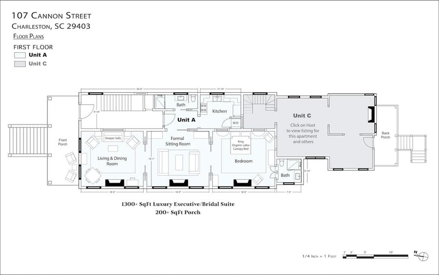 Floor plan of the rental 