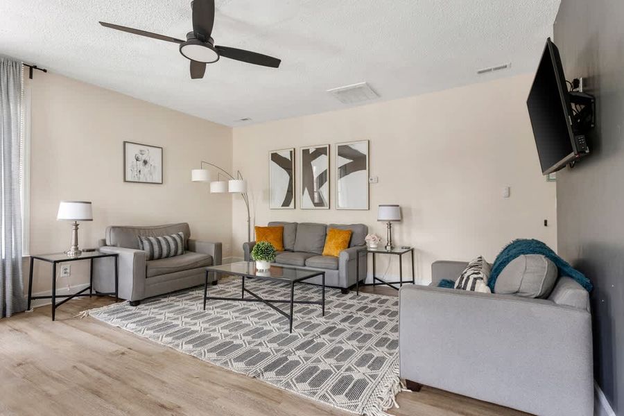 Living Room #1 with Cable TV + Two Sofa Pullouts! Bright and spacious!