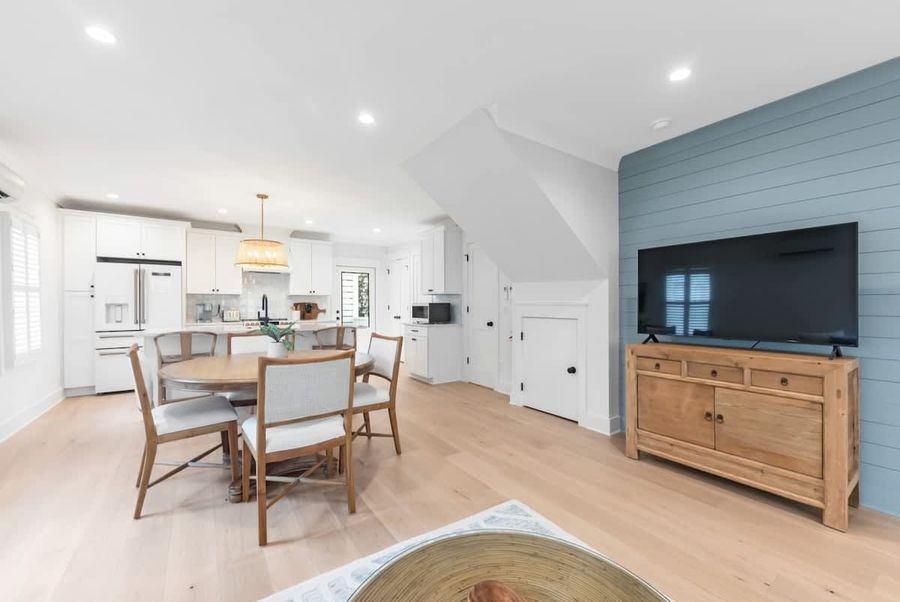 View of the dining and the kitchen