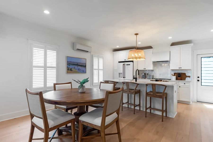 View of the dining and the kitchen