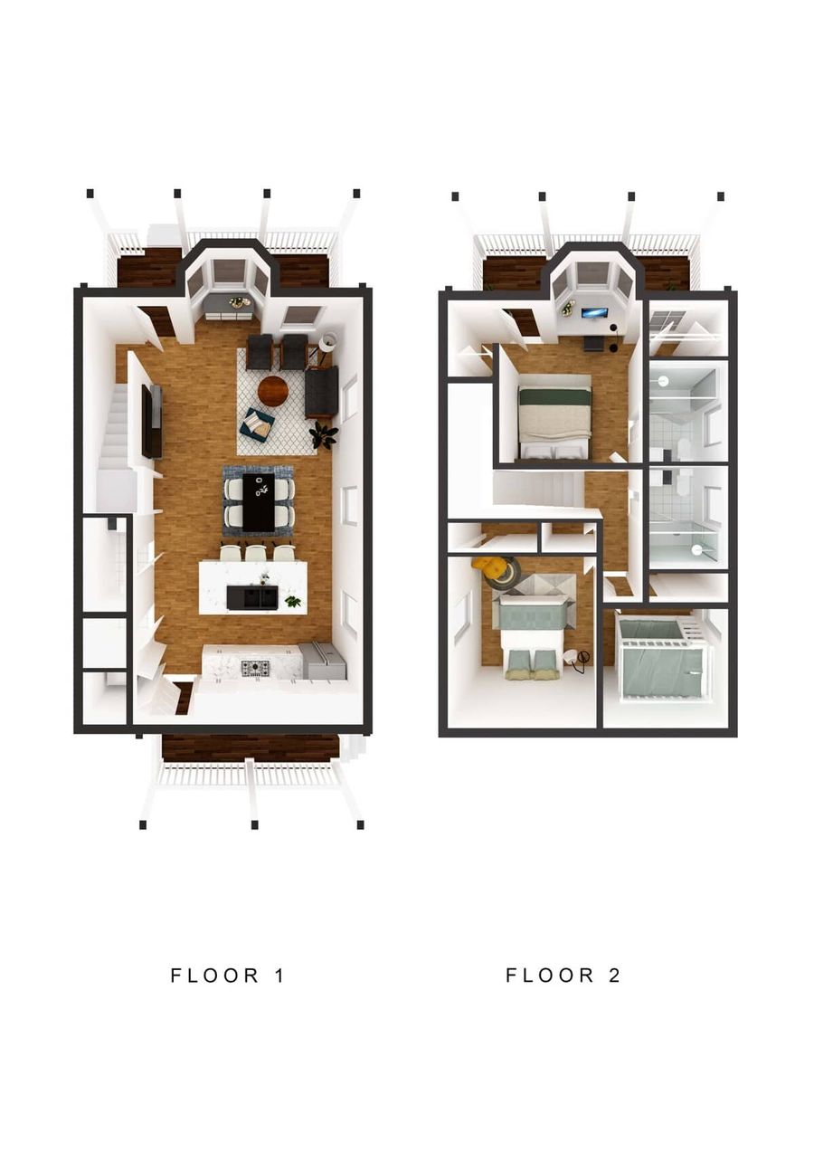 Floor plan of the rental