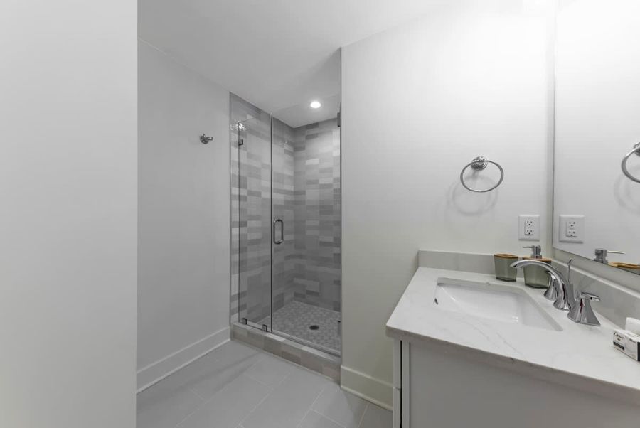 Wash your troubles away in the lovely 3-piece bathroom.