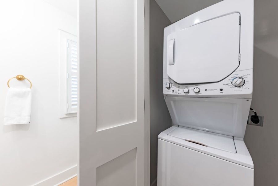 Take home a suitcase full of clean clothes.