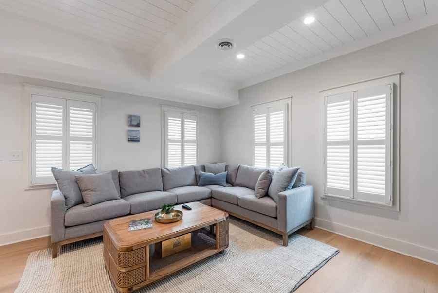 Find your place on the comfy living room sofa.