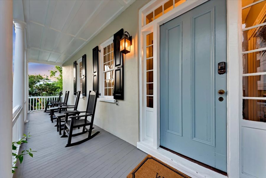 Porch area with rocking chairs!