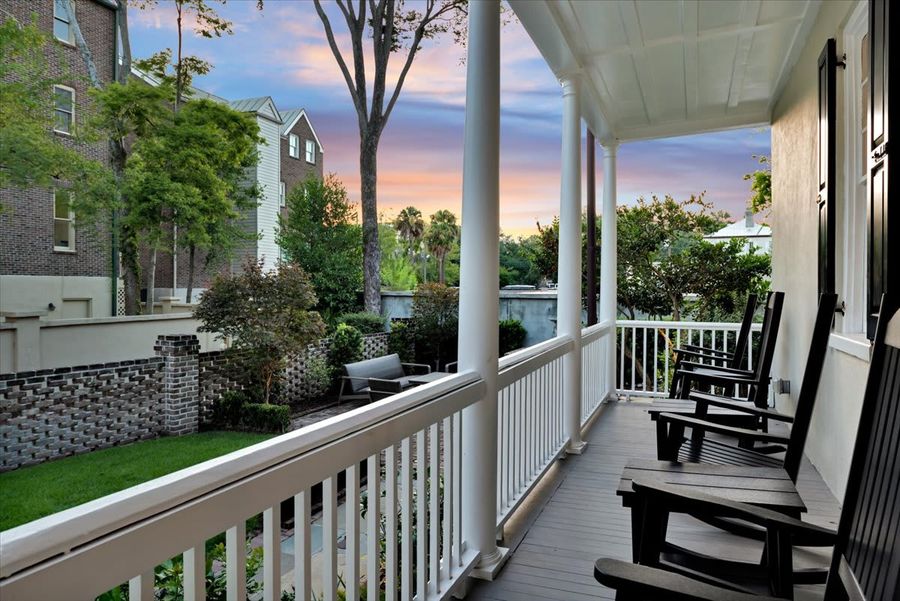 Porch area with rocking chairs!