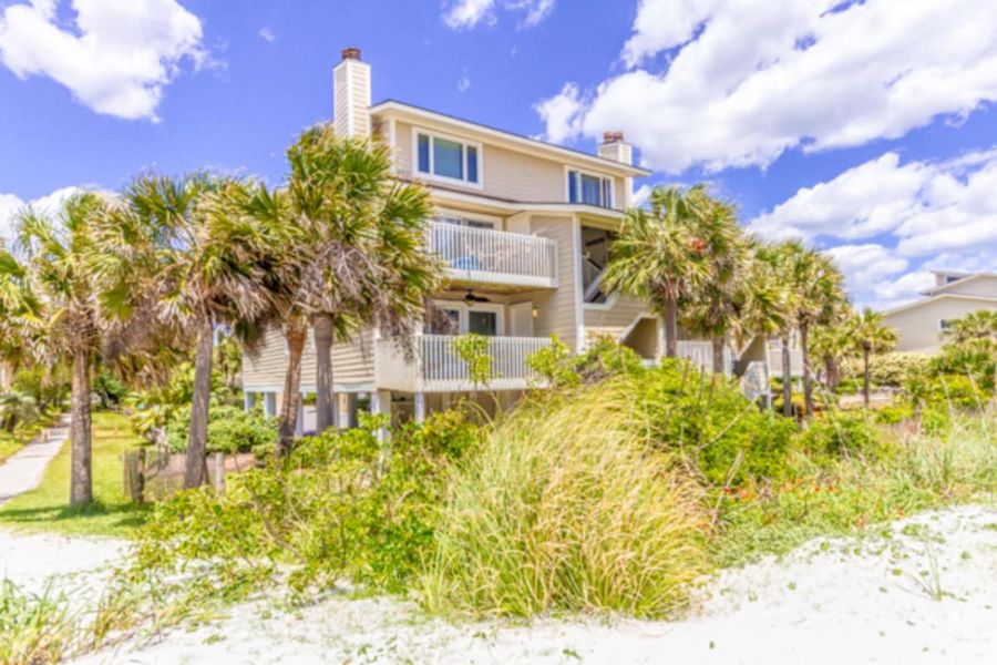 Exterior view of the house from the beach
