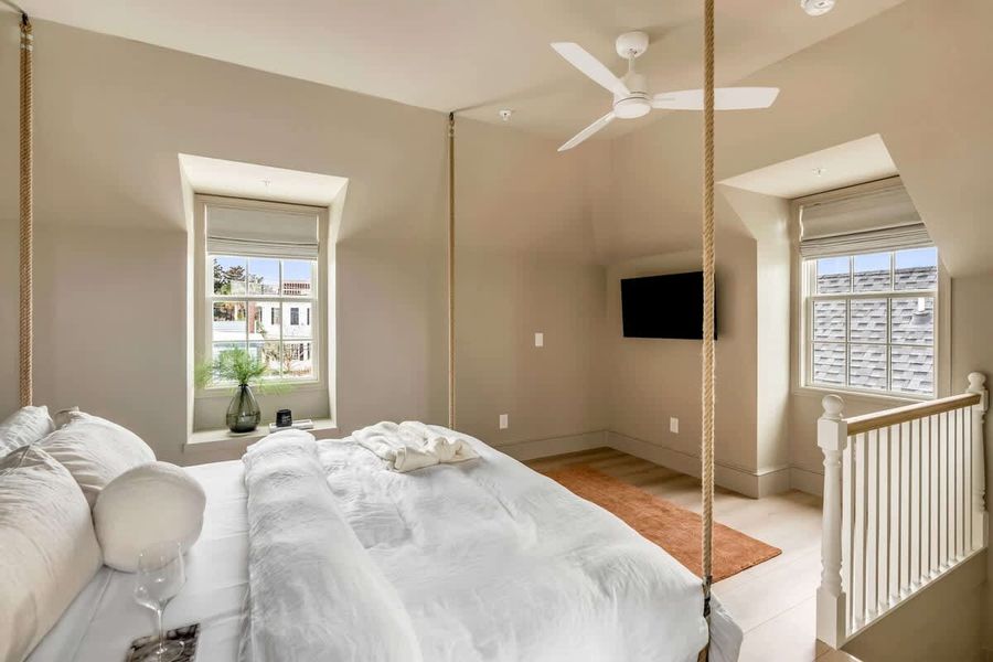 Bedroom 1: King bed + TV