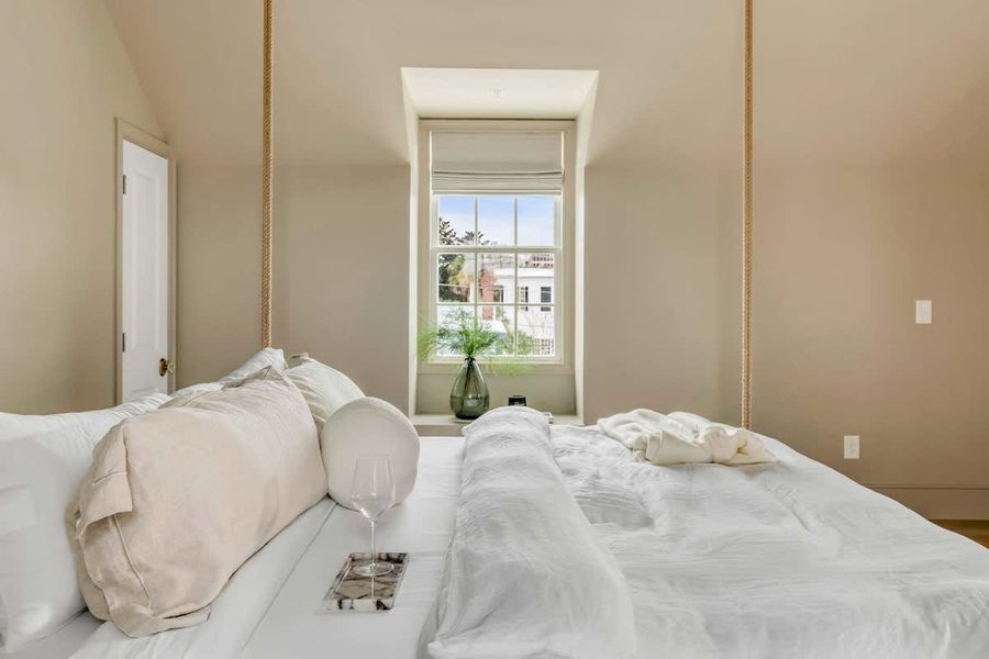 Bedroom 1: King bed