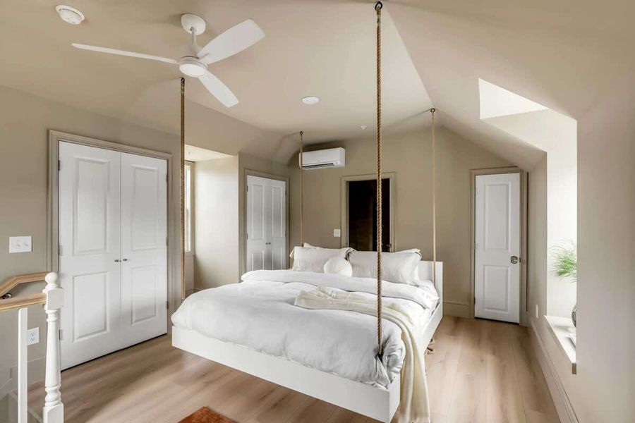Bedroom 1: King bed