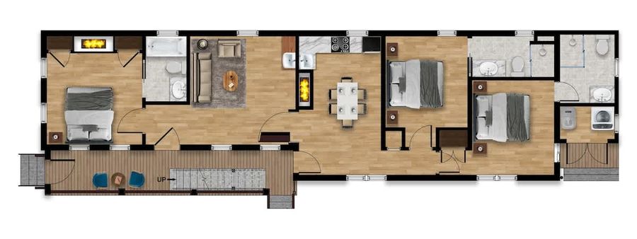 Floor plan of the rental