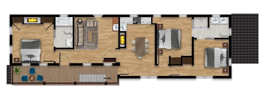 Floor plan of the rental