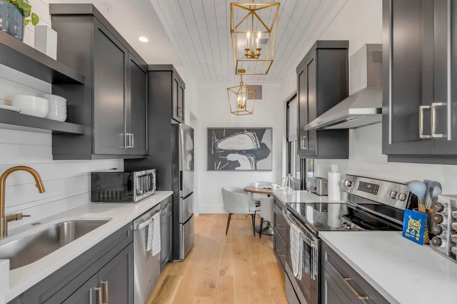 
Fully equipped kitchen with everything you need to cook a meal!
