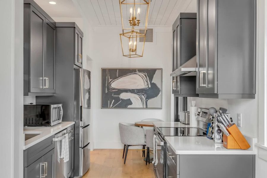 
Fully equipped kitchen with everything you need to cook a meal!