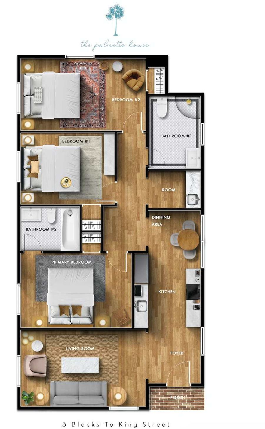 Floor plan of the rental